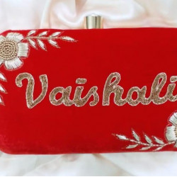 Red Customized Clutch (Delivery time 3-4 Weeks)