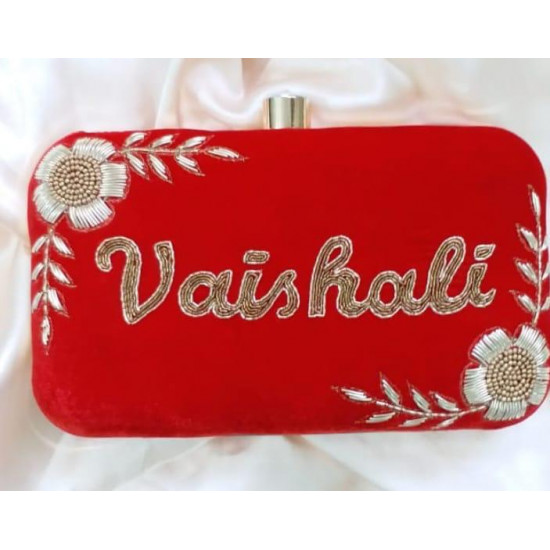 Red Customized Clutch (Delivery time 3-4 Weeks)