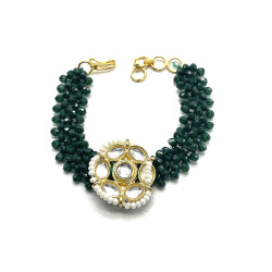 Green Flower Bracelet 