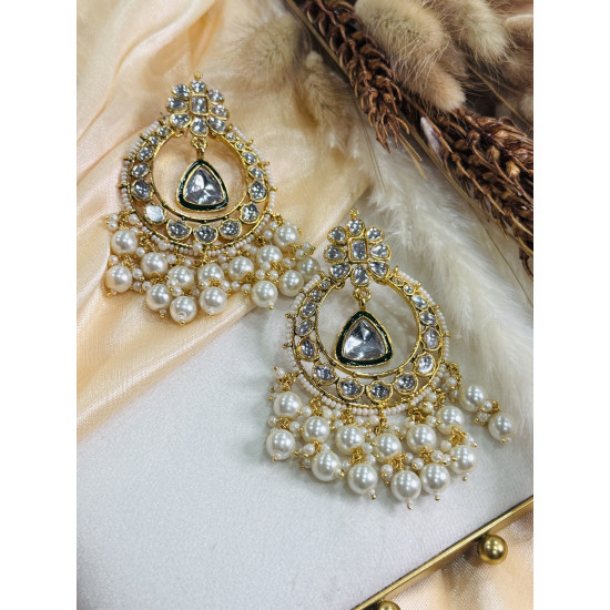 Faux Chandbali Earrings Faux Chandbali Earrings