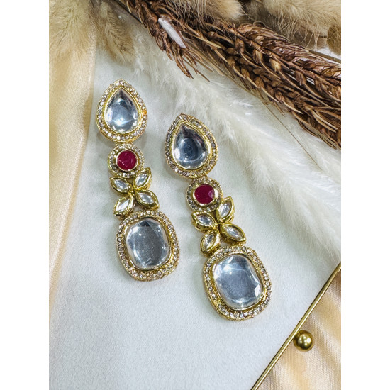 Faux Red Earrings Faux Red Earrings