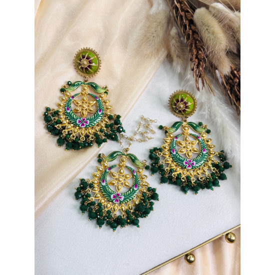 Pastoral Earrings with Tikka Pastoral Earrings with Tikka