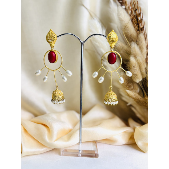 Red Moon Earrings Red Moon Earrings