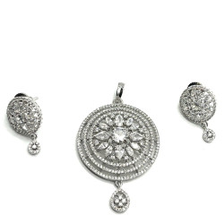 Silver Pendent with Earrings 