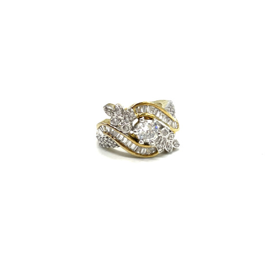 Solitaire Baguette Ring