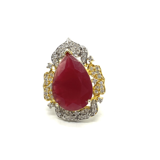 Two tone Ruby Ring 