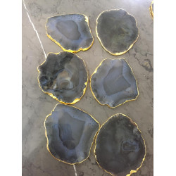 Grey Agate Coasters 6 Pieces