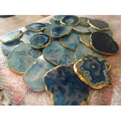 Blue Agate Coasters 6 Pieces